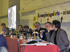 Podiumsdiskussion am 17.02.2009 in der Aula Carolina – Foto: Ricarda Grothey